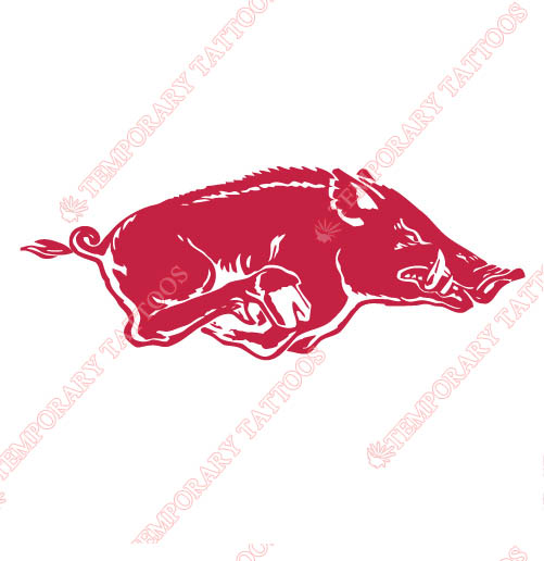 Arkansas Razorbacks 1967 2000 Primary Customize Temporary Tattoos Stickers NO.3732